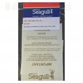 British Seagull Self Adhesive 25:1 Fuel Tank Decal